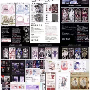 人设卡模板300+热门精美设卡绘圈人设卡打包出售