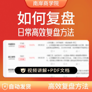 股票每日复盘短线交易系统视频讲解教学股票看盘教程从入A164