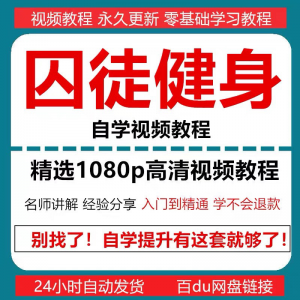 囚徒健身视频教程自重整套教案整专项训练教程+PDF电子版囚徒健身