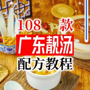 【拍下即送】108种广东靓汤视频教程100+广府靓汤商用技术实体店