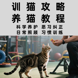 训猫入门培训教学视频课程驯猫教程家庭养猫指南攻略大全注意事项