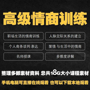 职场情商课程人际交往社交视频自学口才礼仪教程沟通说话技巧素材