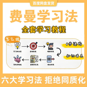 费曼学习法高效率学习全套教程思维导图记忆力笔记技巧视频课程